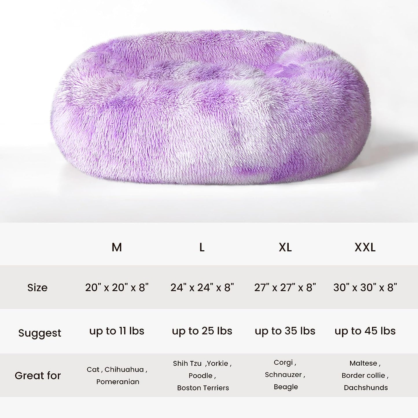 PawCozy Nest: Plush Anti-Anxiety Pet Bed, Light Grey