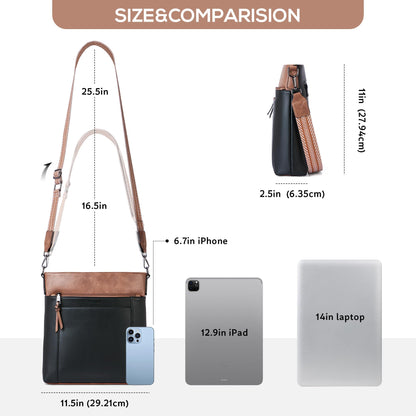 Chic Leather Crossbody with Card Slots for Women
