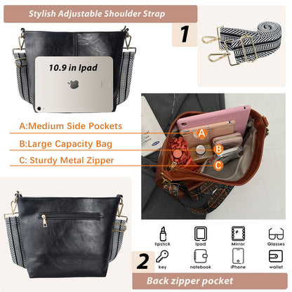 ChicHobo Vegan Leather Crossbody Bag with Strap