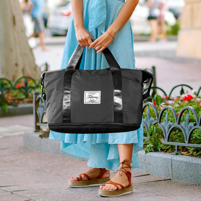 Pink Expandable Travel Duffel with Wet Pocket