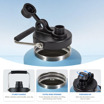 HydraGuard 128oz: Dual-Vacuum Stainless Water Jug