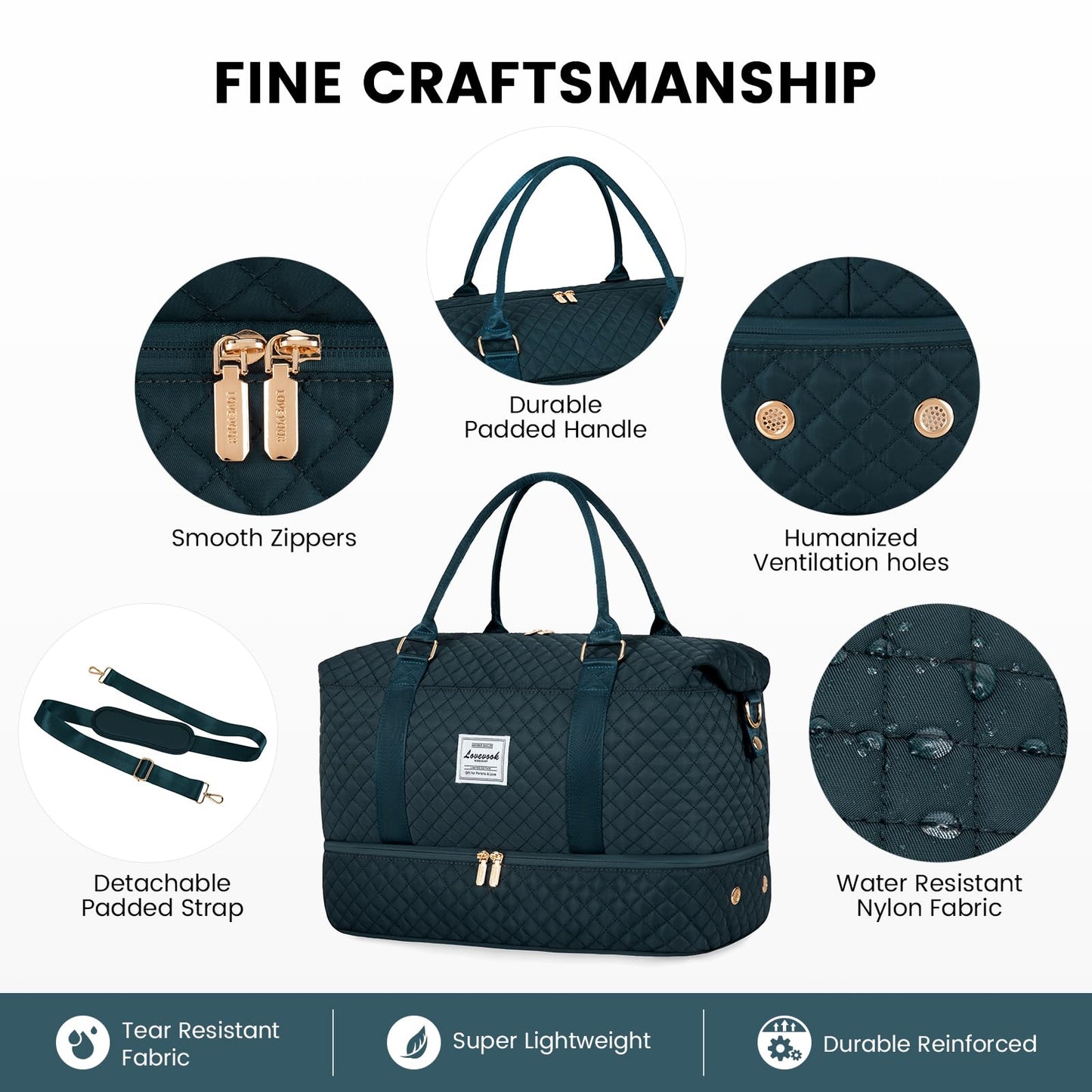 LOVEVOOK All-in-One Duffle: Travel & Gym Ready