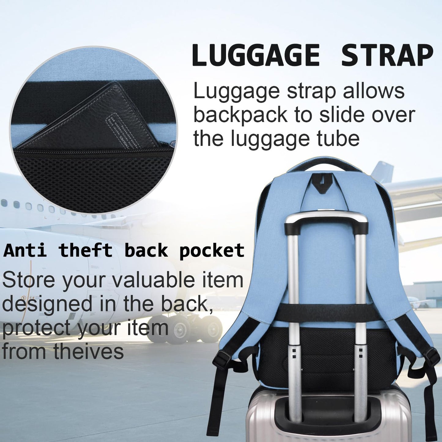 SecureSlim Laptop Backpack with USB & Water Resistance