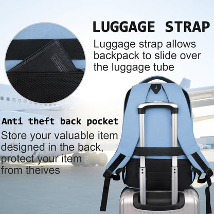 SecureSlim Laptop Backpack with USB & Water Resistance