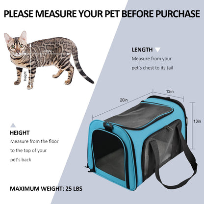 PawsVoyage: Grey TSA-Approved Pet Carrier (15lbs Max)