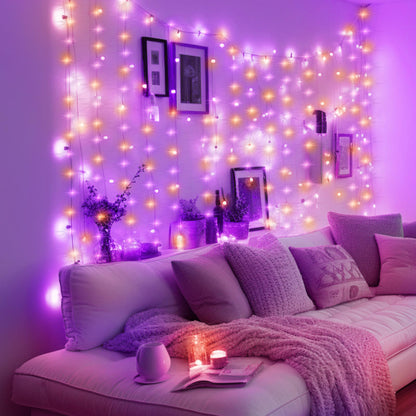 Minetom 300 LED Dimmable Fairy Curtain Lights
