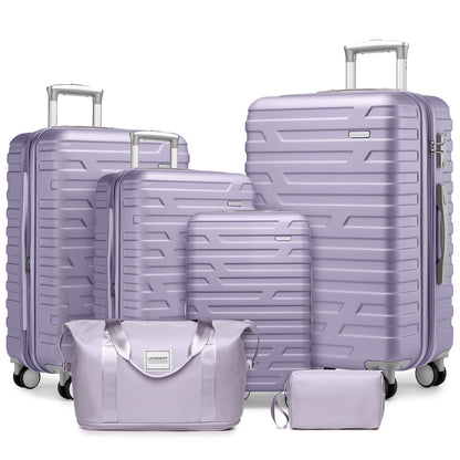 LAVENDER 6pc Hardside Spinner Luggage
