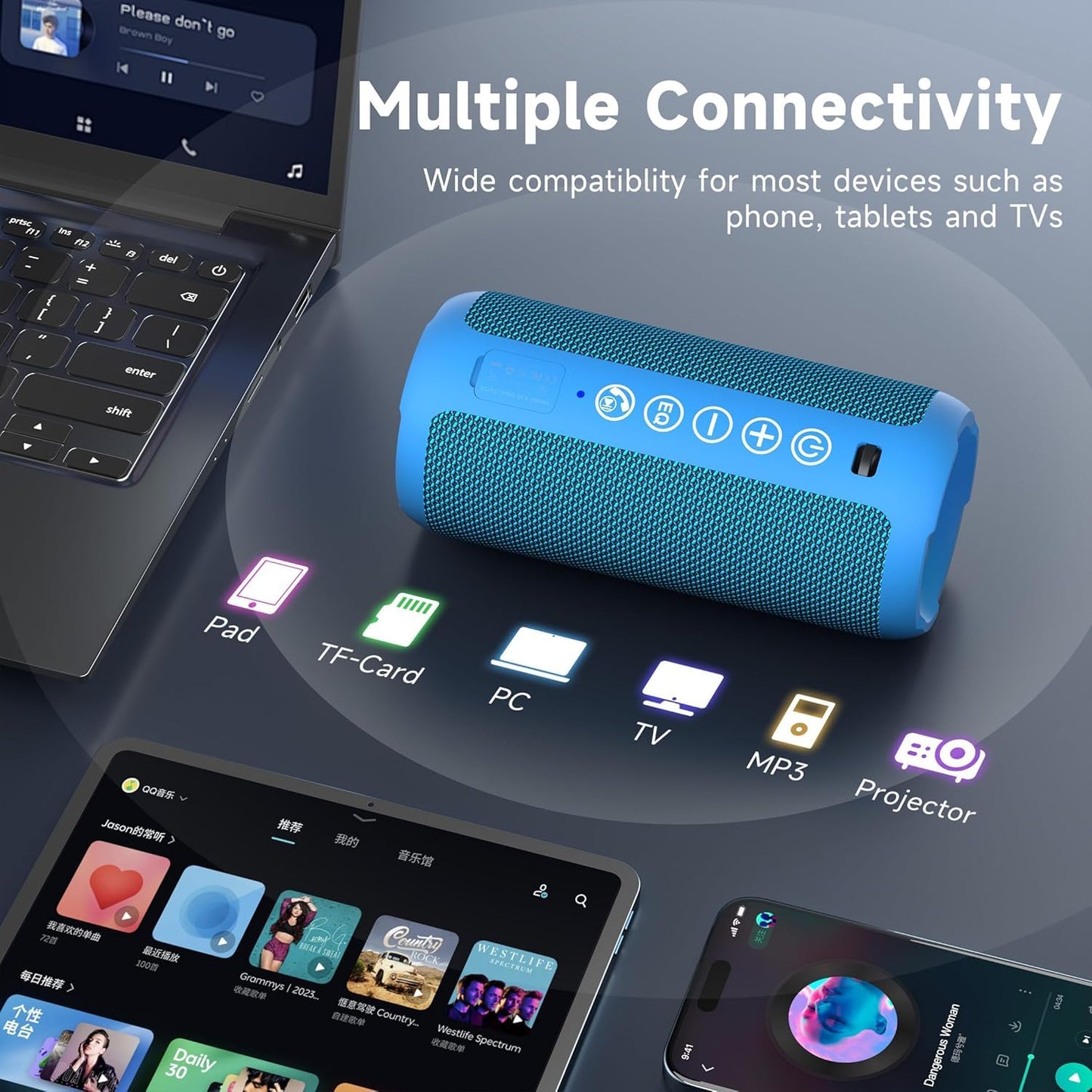 Ortizan AquaBass: IPX7 Bluetooth Speaker & Gift Pick