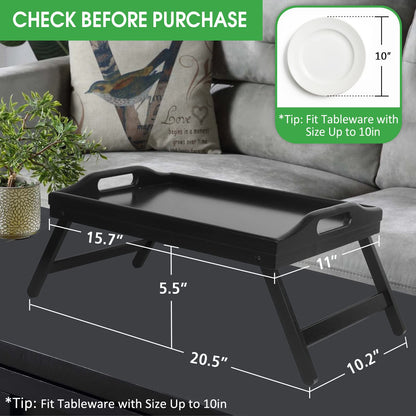 Artmeer Bamboo Foldable Bed & Laptop Tray - 2 Pack