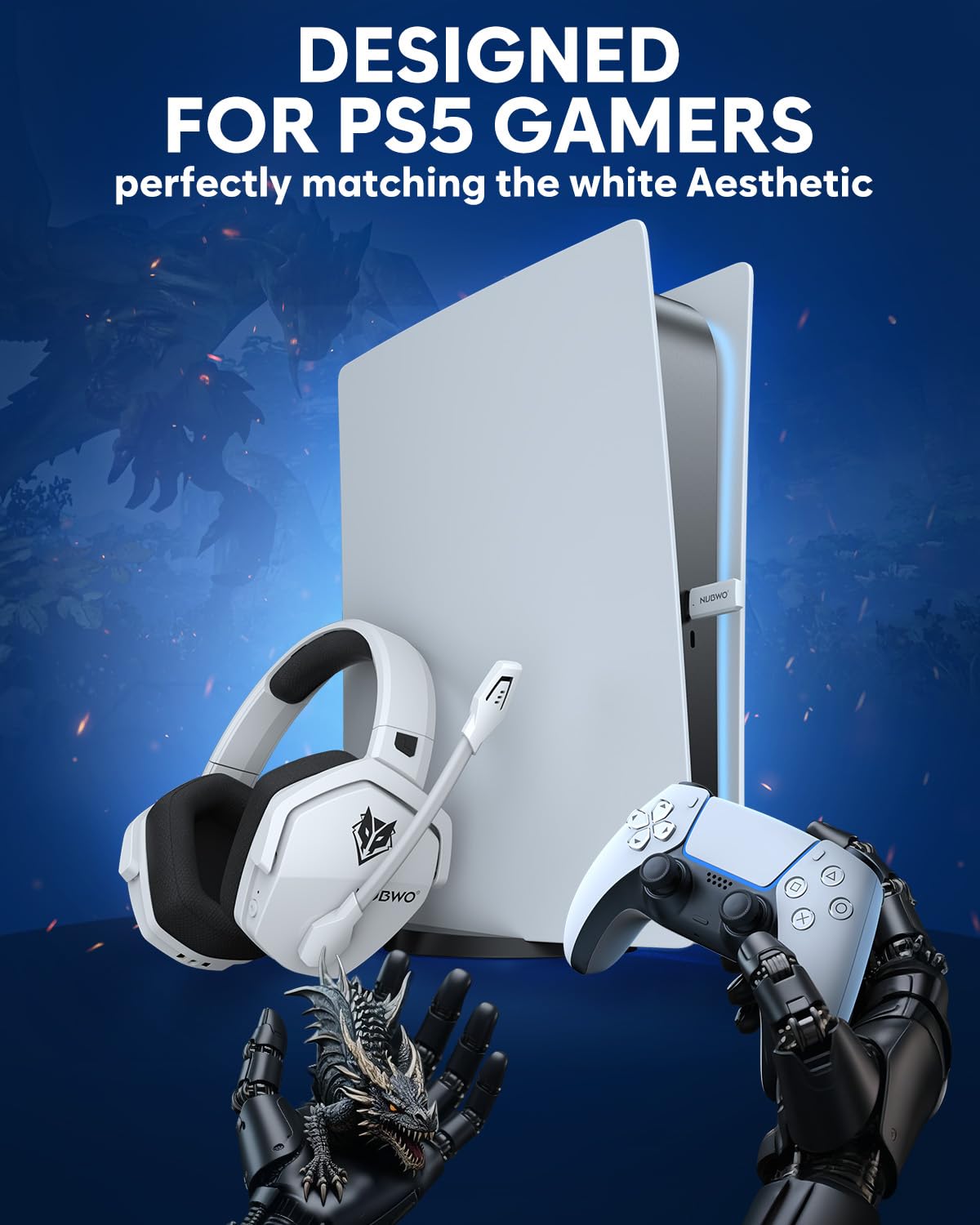 NUBWO G06 Dual Wireless Gaming Headset