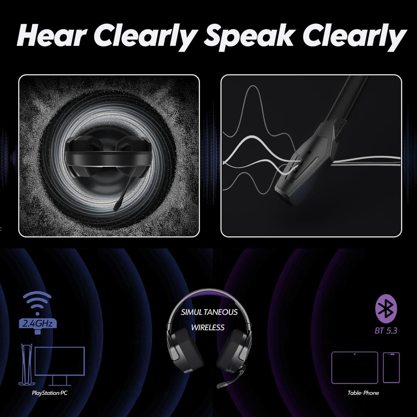 NUBWO G06 Dual Wireless Gaming Headset