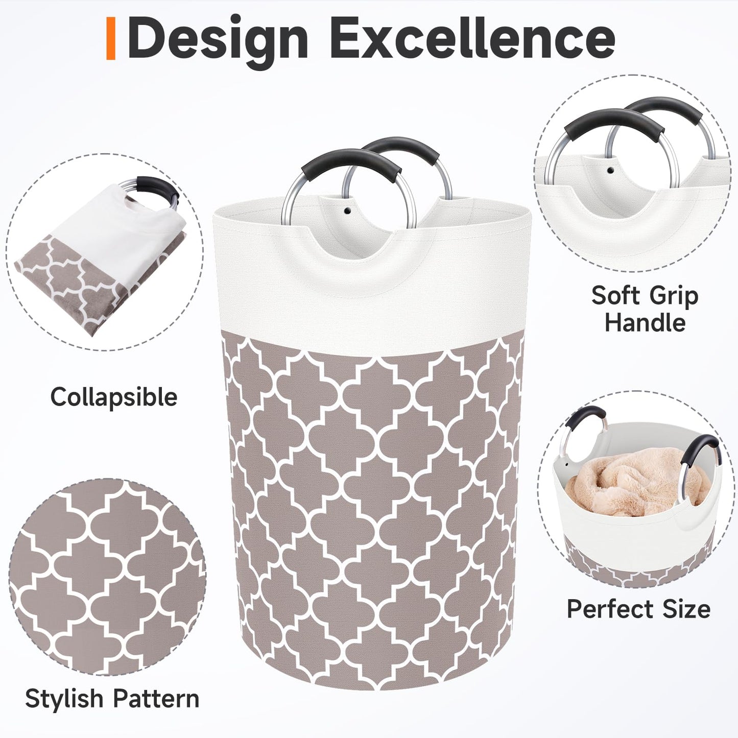 Collapsible Hamper Bag - Grey