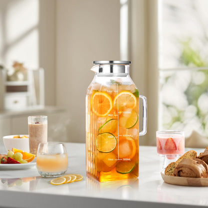 Aofmee Stainless Precision Pitcher - 68oz Borosilicate