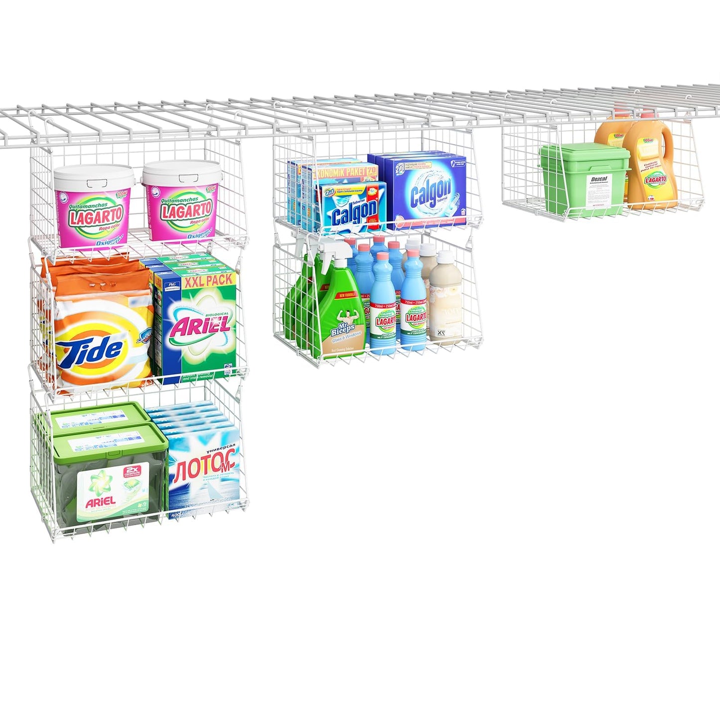 3-Tier Rotating Laundry Basket Organizer