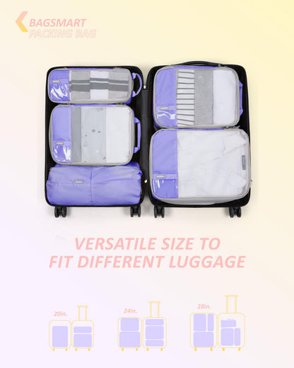 PackPro 6 Set Compression Cubes for Travel