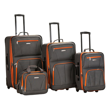Charcoal Rockland Journey Expandable Luggage Set