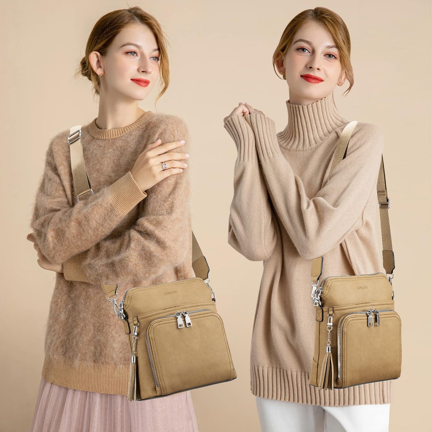 Tassel Charm Crossbody Bag for Women