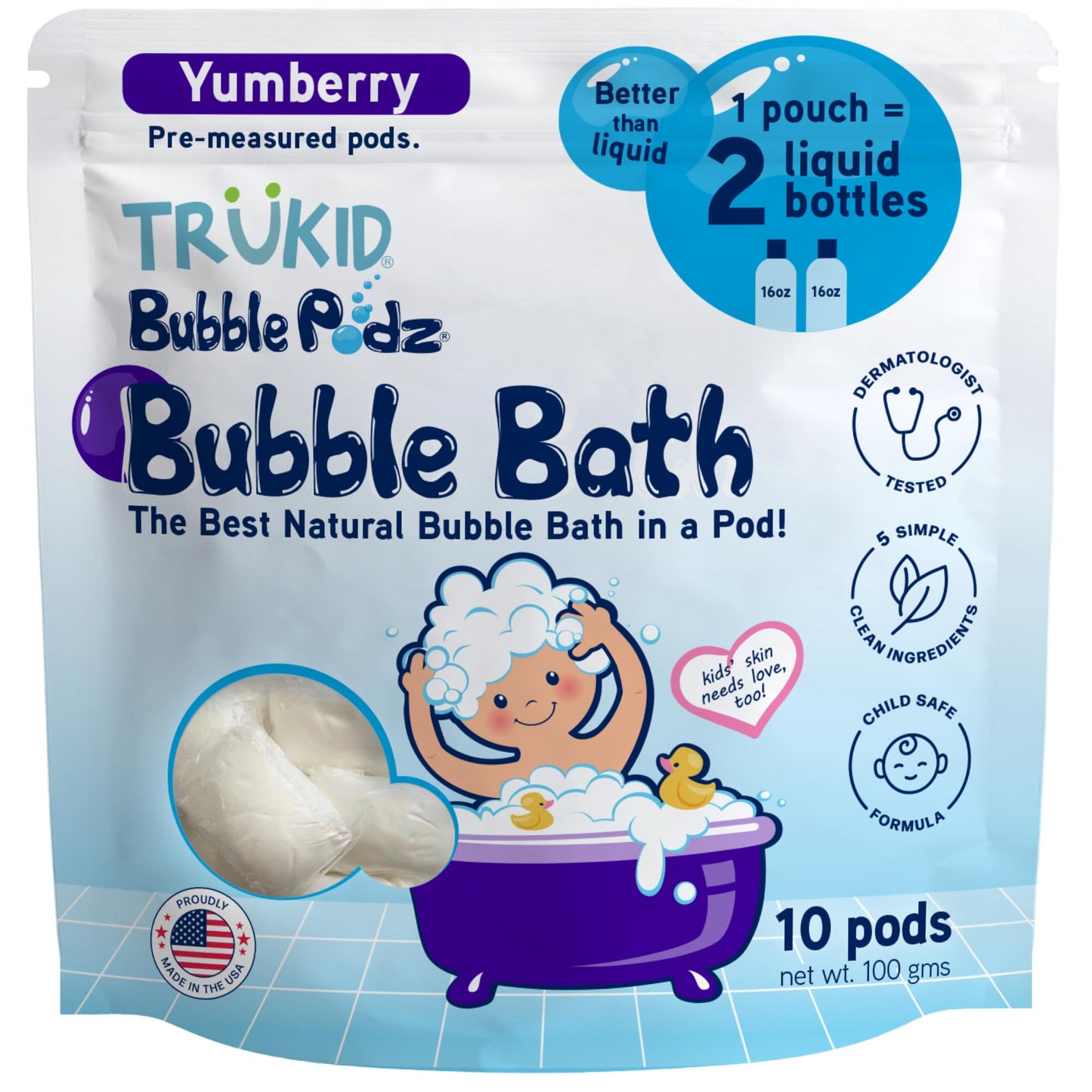 TruKid Bubble Podz: Gentle Lavender Bath Bombs