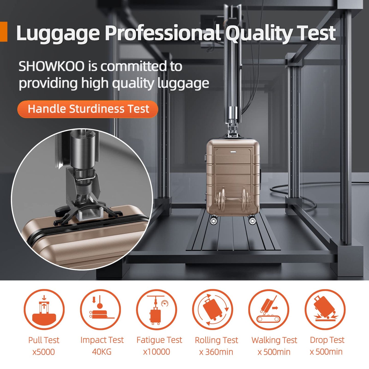 Expandable ShowKoo Suitcase - Durable & TSA Lock
