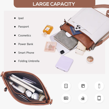 Chic Leather Crossbody with Card Slots for Women