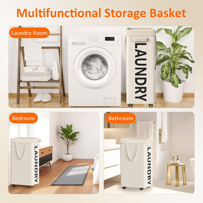 RollAway 90L Laundry Basket with Removable Bag