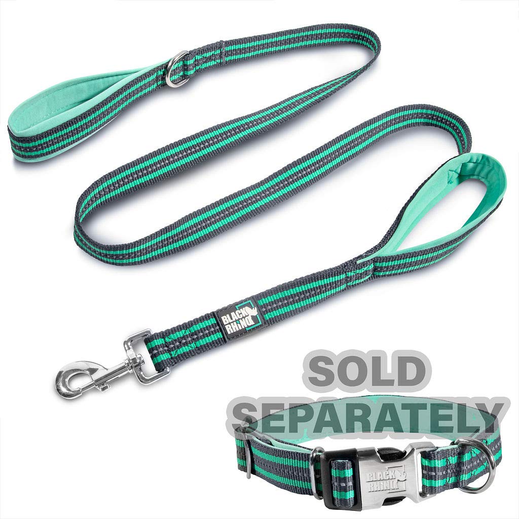 RhinoGrip Aqua: Double Handle Reflective Dog Leash