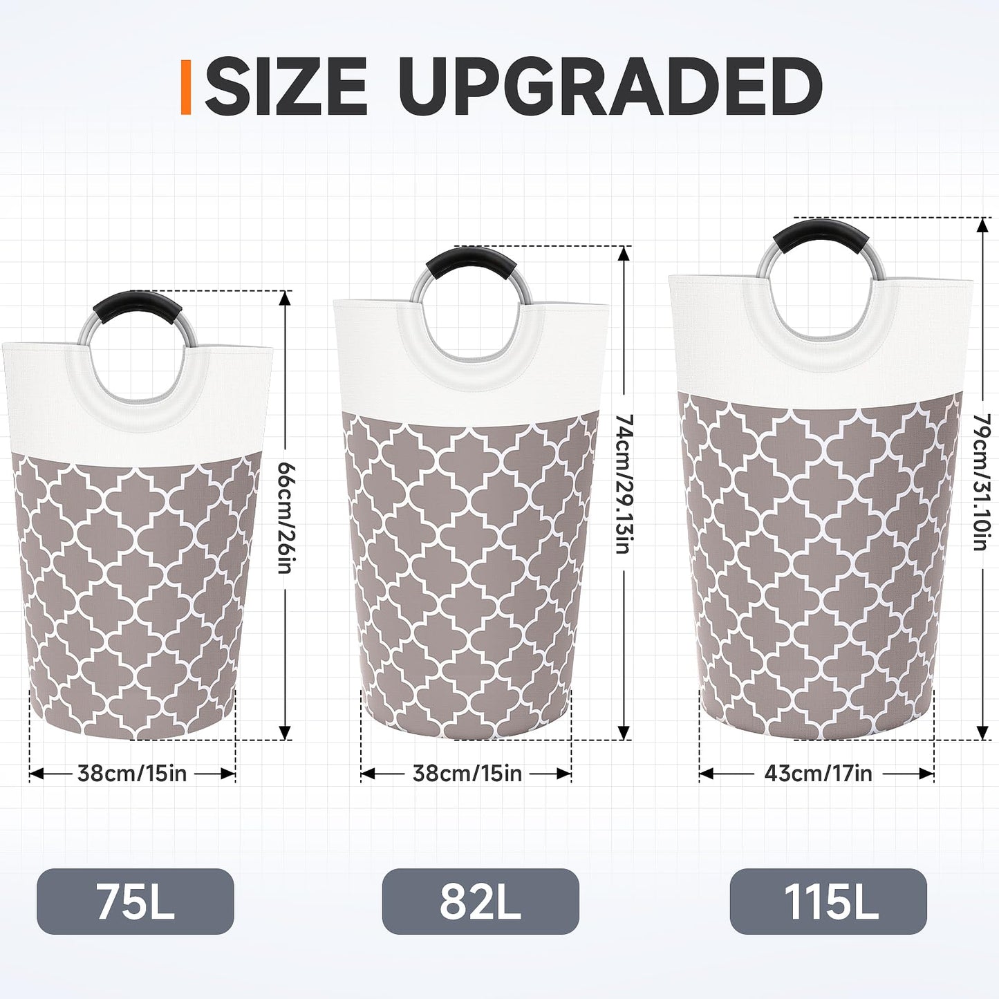 Collapsible Hamper Bag - Grey