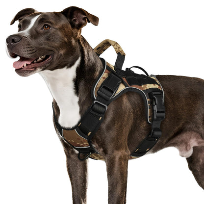 GuardianGrip Tactical Dog Vest - Large, Reflective, Green