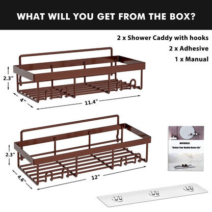 Moforoco Adhesive Shower Caddy Shelf Organizer