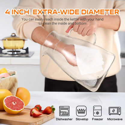 Aofmee Stainless Precision Pitcher - 68oz Borosilicate