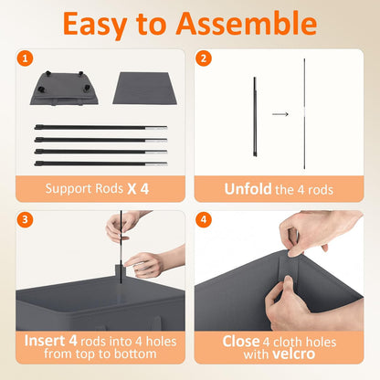 RollAway 90L Laundry Basket with Removable Bag