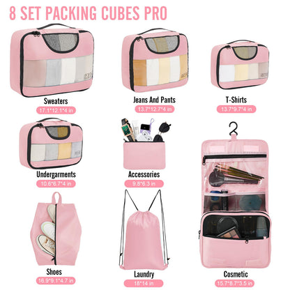 Veken Travel Cubes - 8 Piece Set
