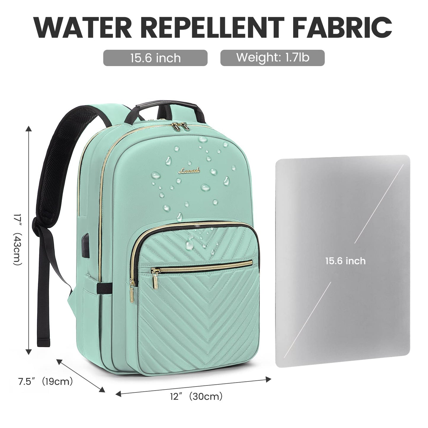 Chic Leather Laptop Backpack for Women - LoveVook