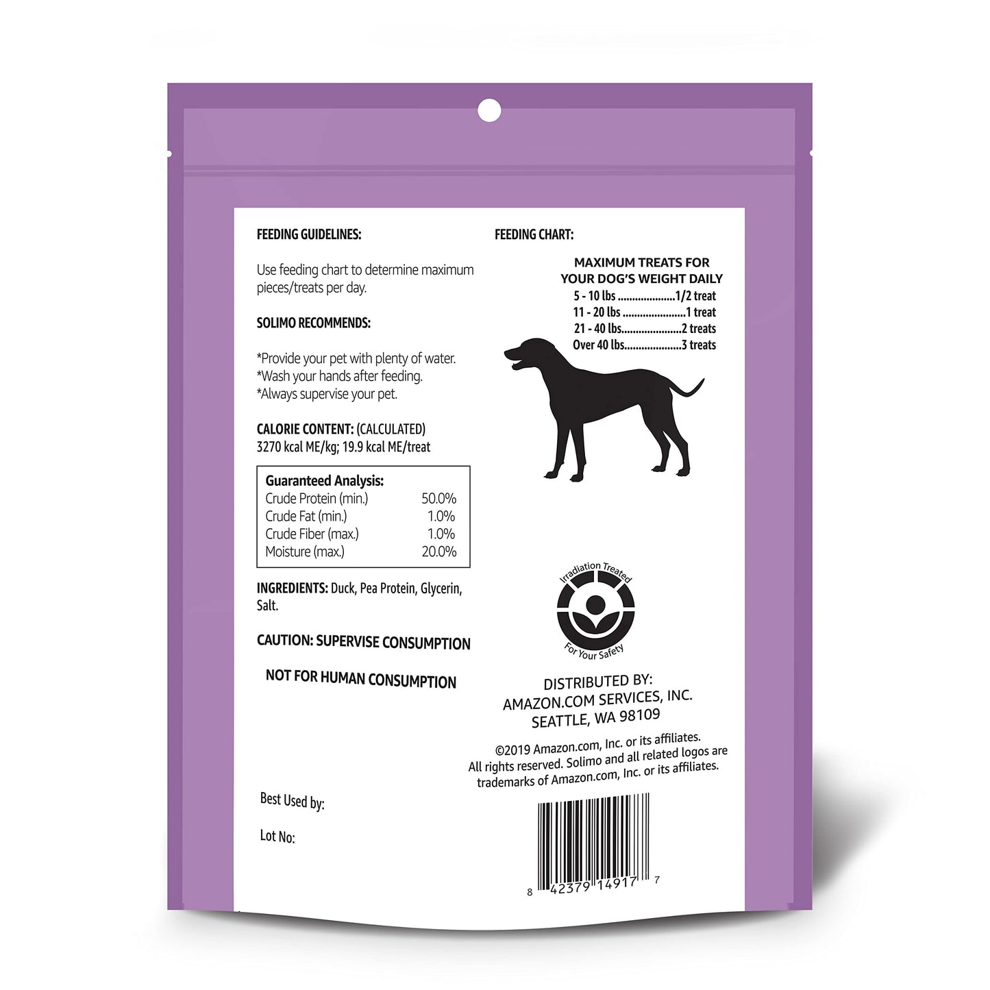 Solimo Sweet Jerky Dog Treats - 2 lbs