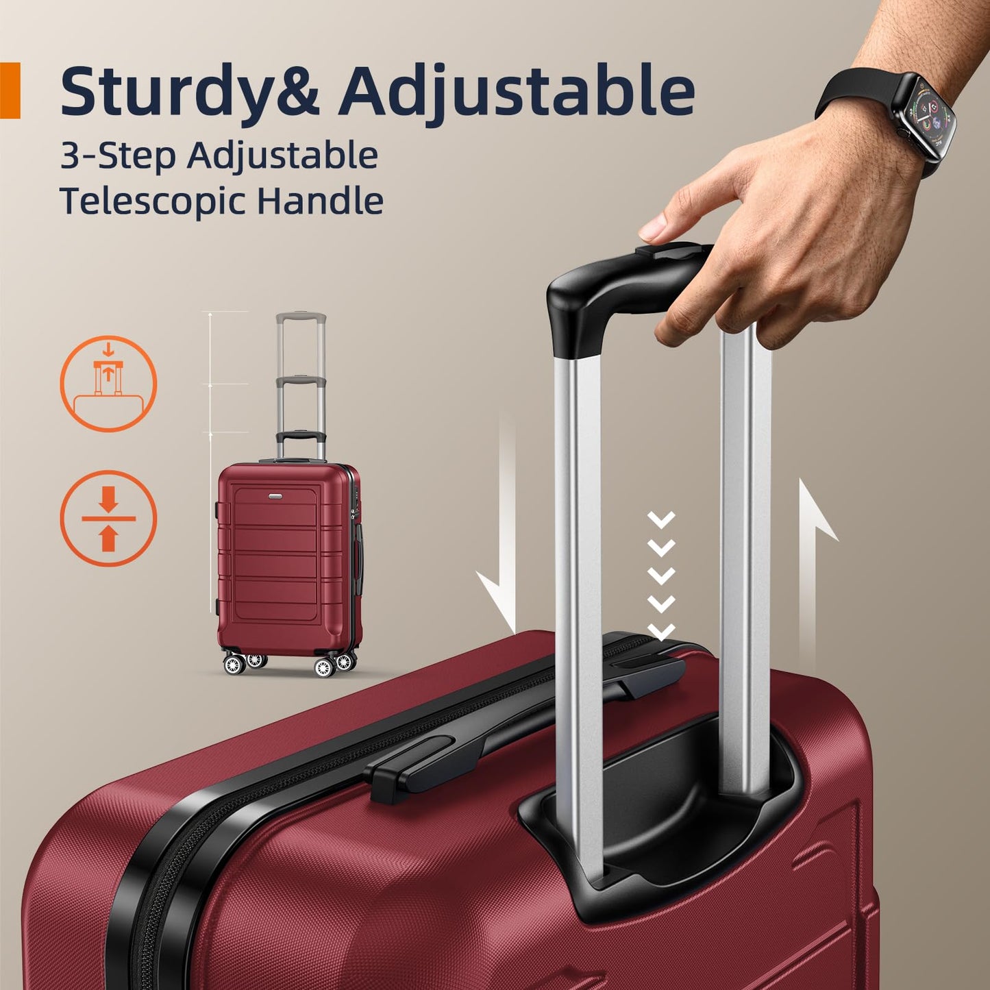 Expandable ShowKoo Suitcase - Durable & TSA Lock