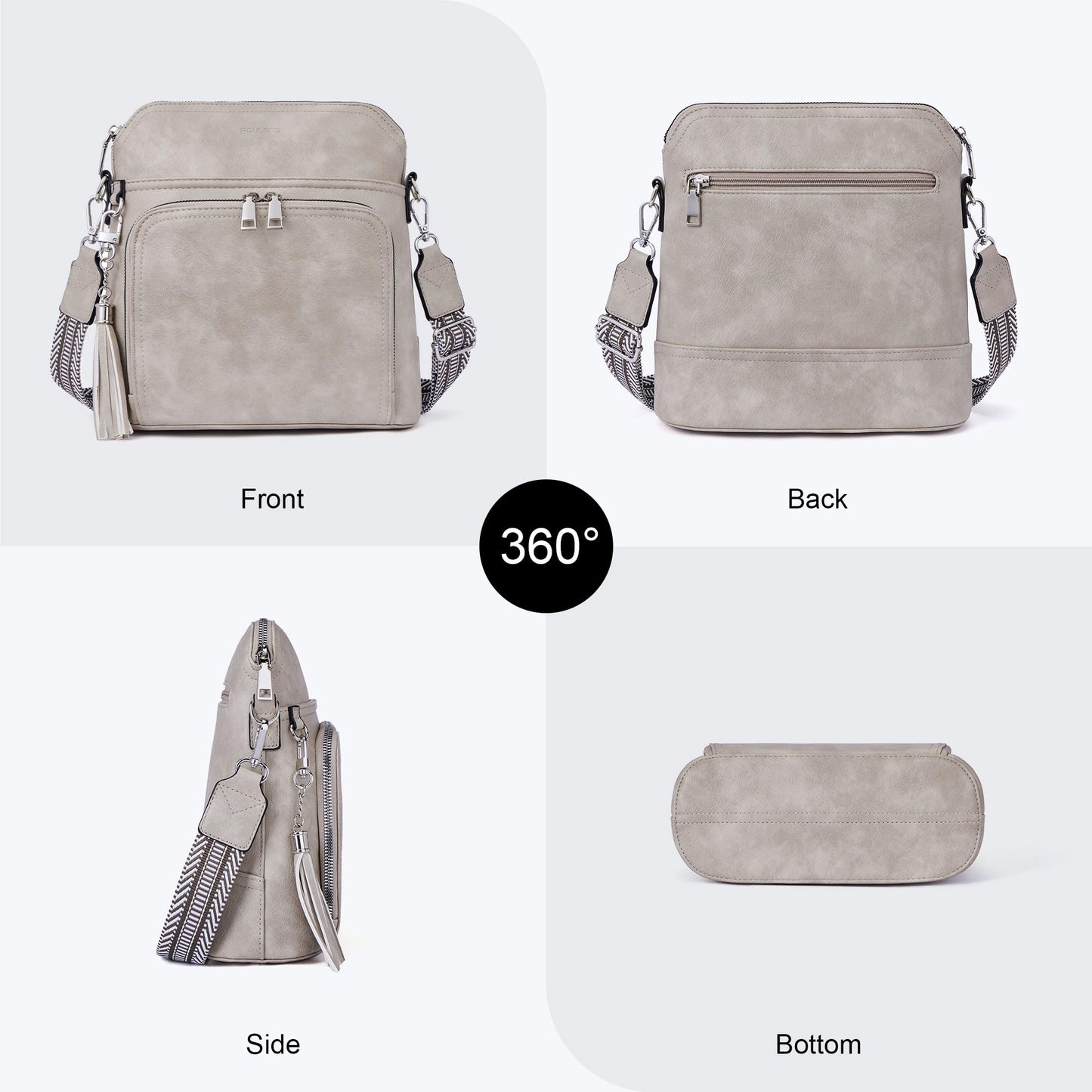 Tassel Charm Crossbody Bag for Women