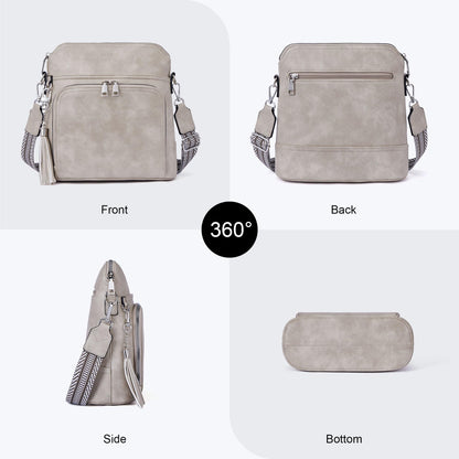 Tassel Charm Crossbody Bag for Women