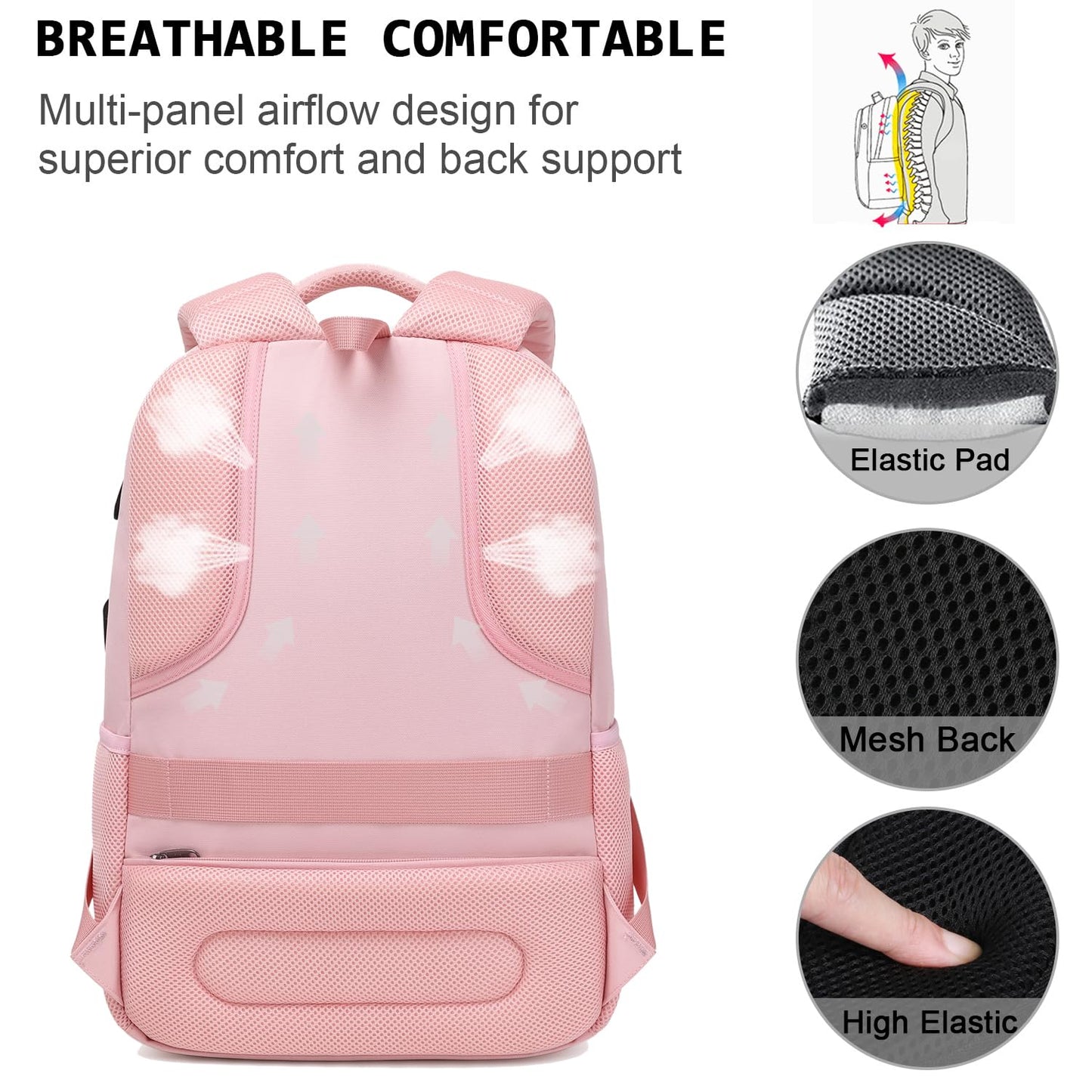 SecureSlim Laptop Backpack with USB & Water Resistance