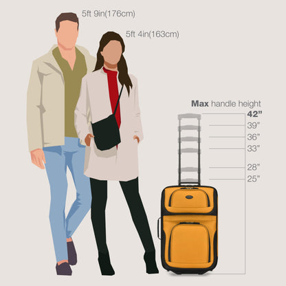 U.S. Traveler Rio Expandable Orange Carry-on