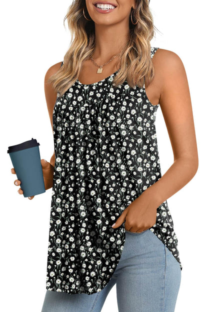 Longyuan Summer Sleeveless Tunics for Women