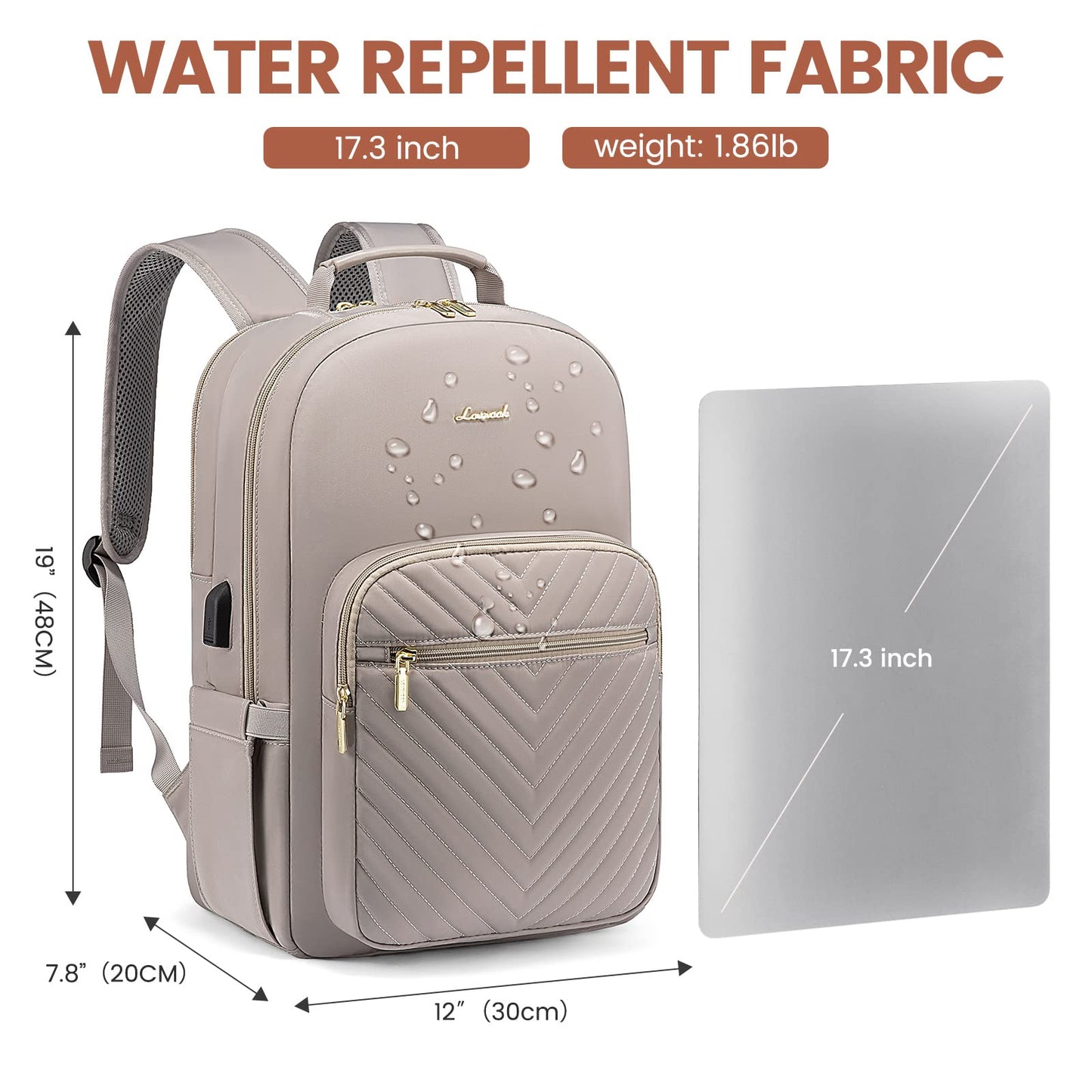 Chic Leather Laptop Backpack for Women - LoveVook