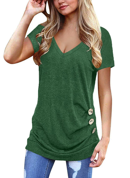 Jescakoo V-Neck Summer Tunic for Women