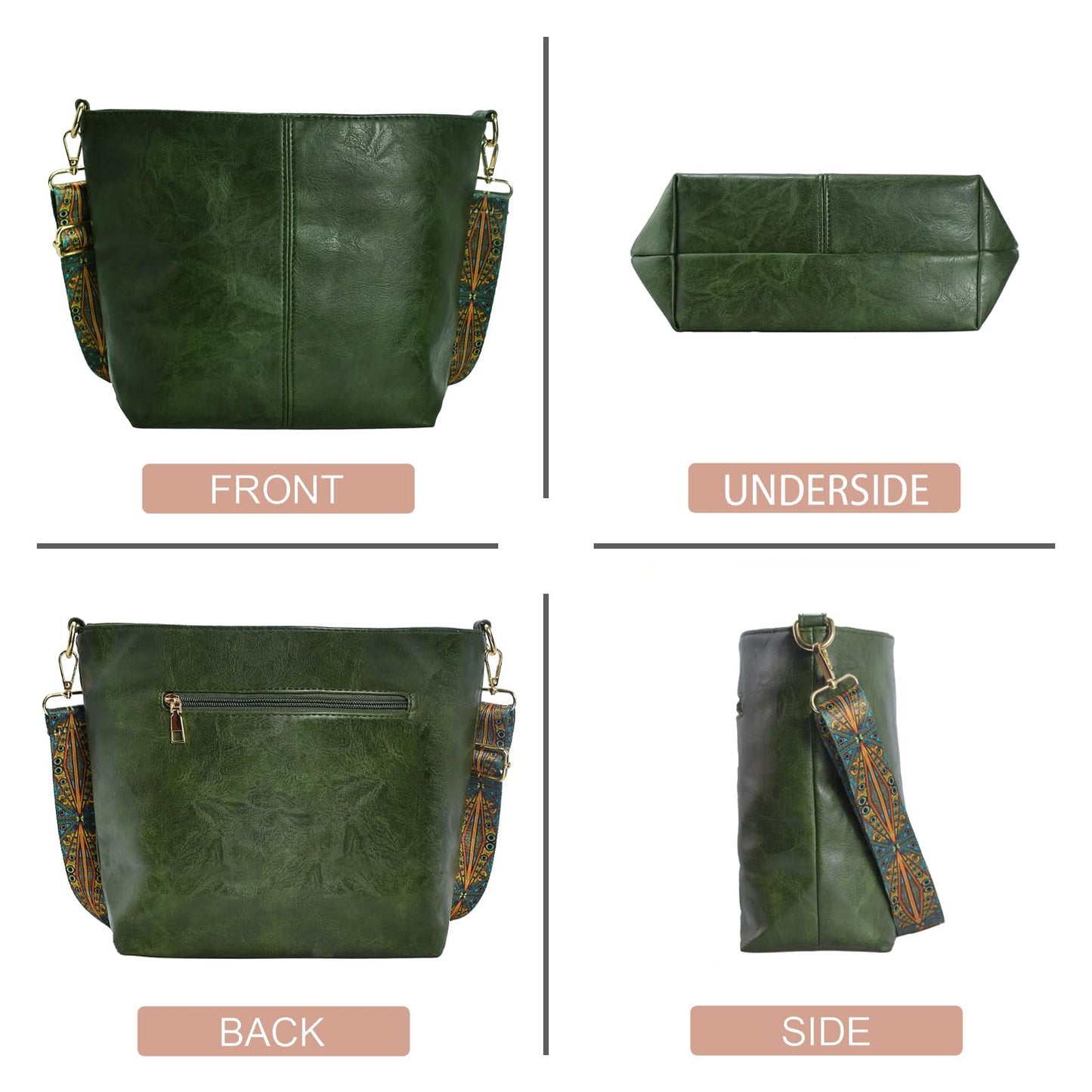 ChicHobo Vegan Leather Crossbody Bag with Strap