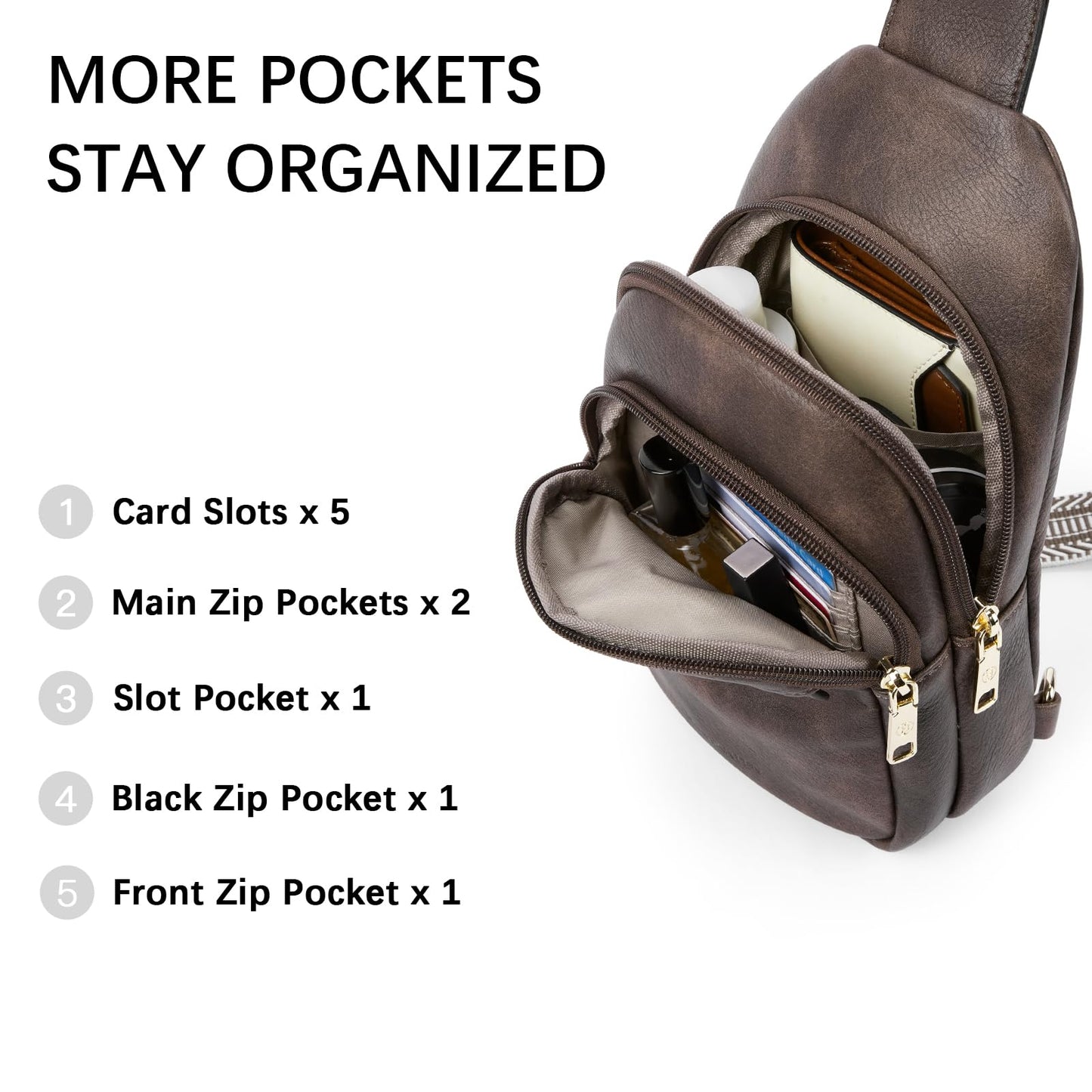 BOSTANTEN Chic Leather Crossbody Sling Bag