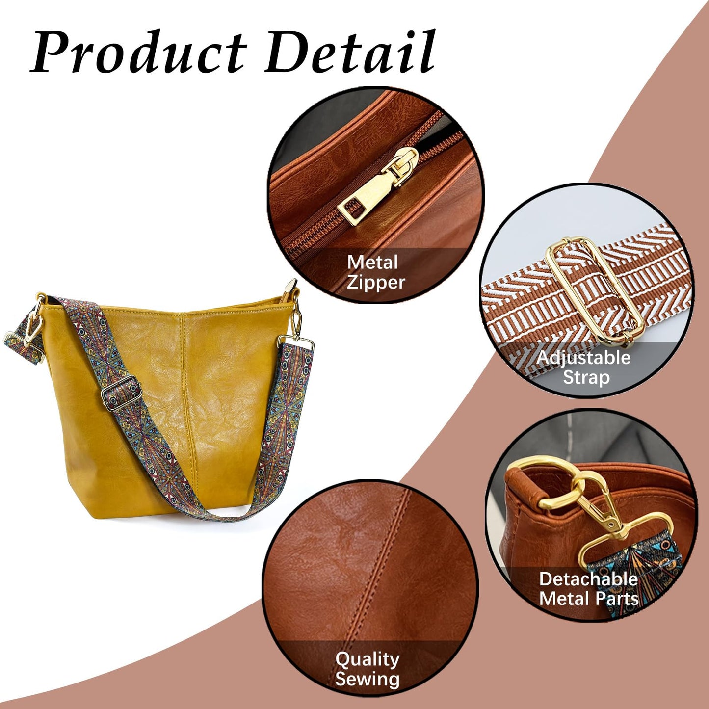 ChicHobo Vegan Leather Crossbody Bag with Strap