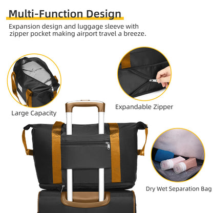LARVENDER Expandable 5-Piece Spinner Luggage Set