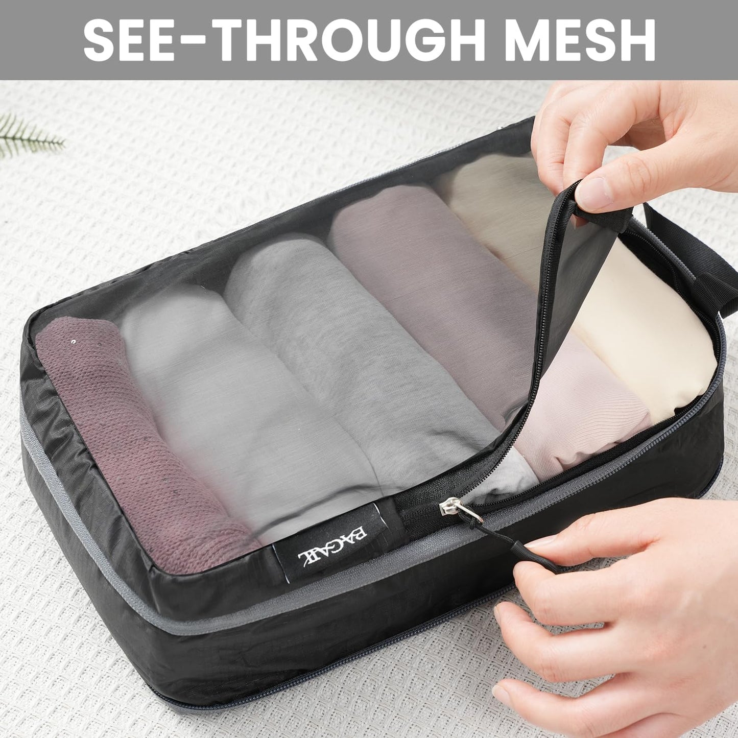 BAGAIL Travel Compression Cubes Set for Packing Ease