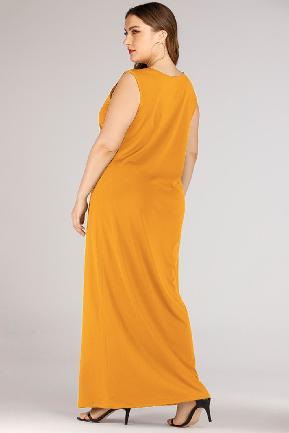 Plus Size Scoop Neck Maxi Tank Dress - Premium Dresses from Trendsi - Just $32.99! Shop now at Handbags Specialist Headquarter