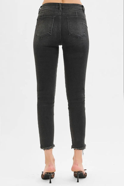 RISEN Full Size Tummy Control Mid Rise Crop Skinny Jeans Plus Size - Premium Women / Jeans & Denim from Trendsi - Just $60.99! Shop now at Handbags Specialist Headquarter