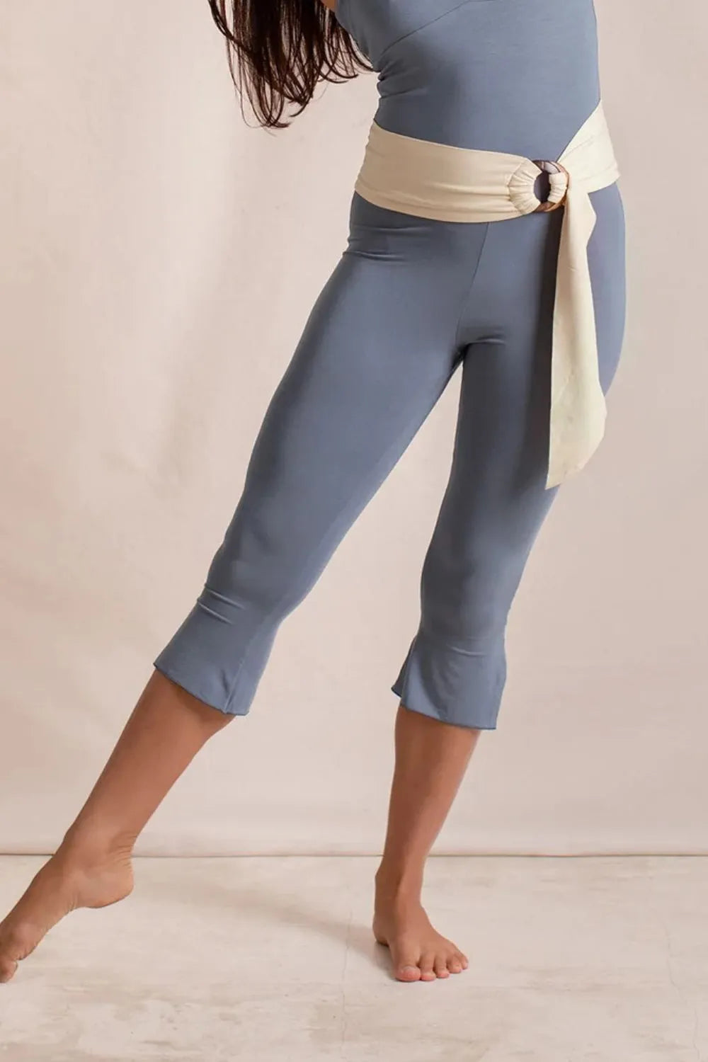 Side Slit Capris Leggings - Premium Leggings from Trendsi - Just $29.40! Shop now at Handbags Specialist Headquarter